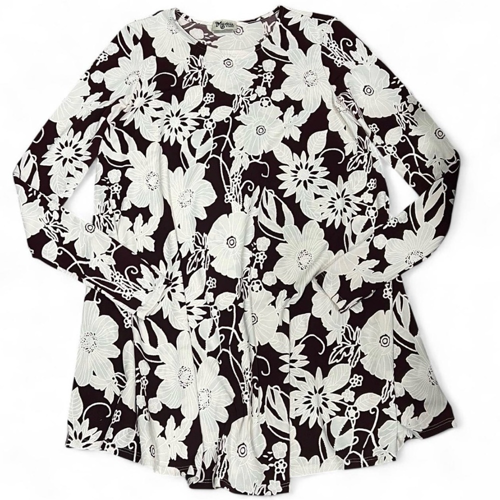 Show Me Your Mumu Women's Tyler Tunic Dress Size XS Floral Print Mid-Mod Retro